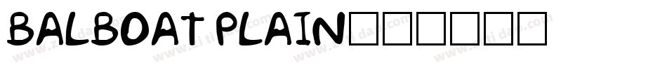Balboat Plain字体转换